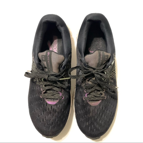 Brooks Glycerin 17 Running Shoes Womens Size 8 Black Purple Sneakers 1202831B097 - Picture 2 of 11